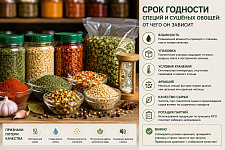 Срок годности специй и сушёных овощей: от чего он зависит